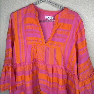 THML Vibrant Pink and Orange Blouse